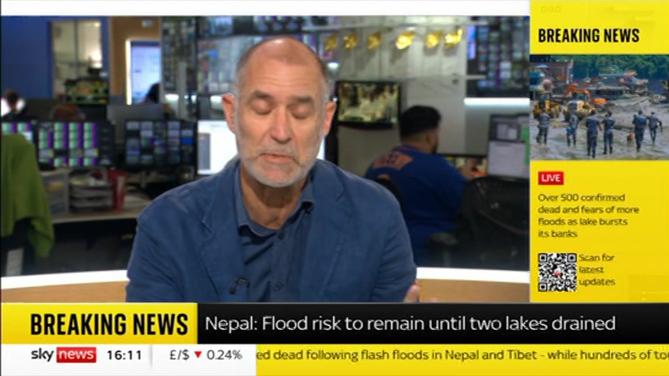 Broadcast still at 11m. Sky News, Sky News Today, 28 August 2026.