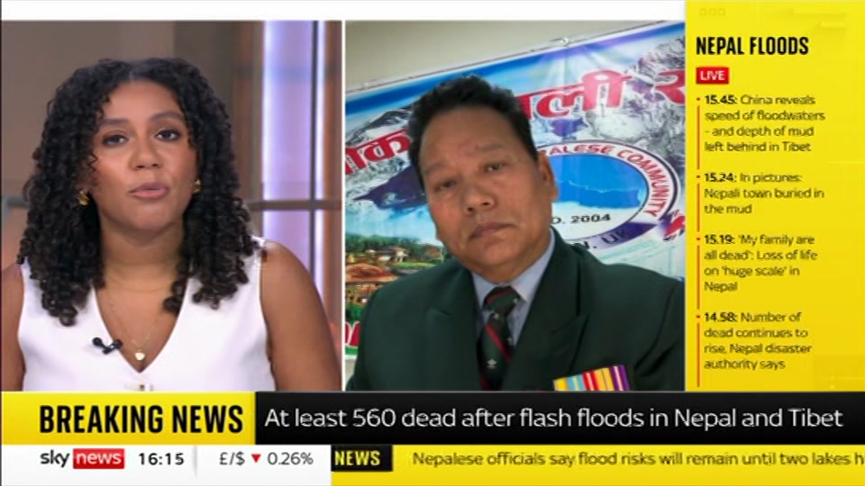 Broadcast still at 15m. Sky News, Sky News Today, 28 August 2026.