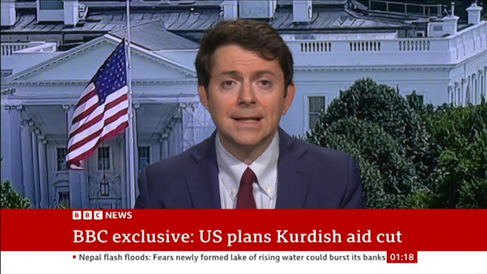 Broadcast still at 18m. BBC News, 29 August 2026.