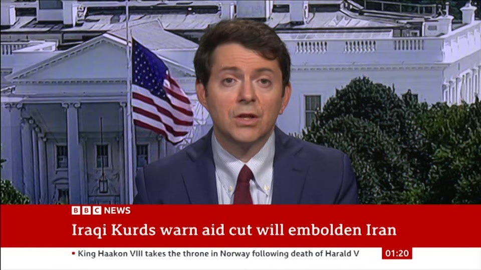 Broadcast still at 20m. BBC News, 29 August 2026.