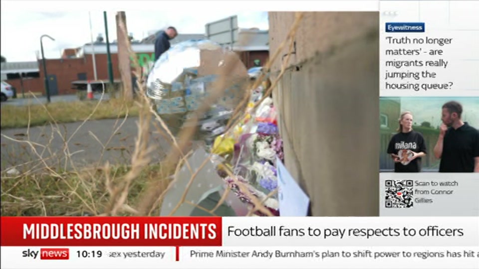 Still from Sky News at 19:00