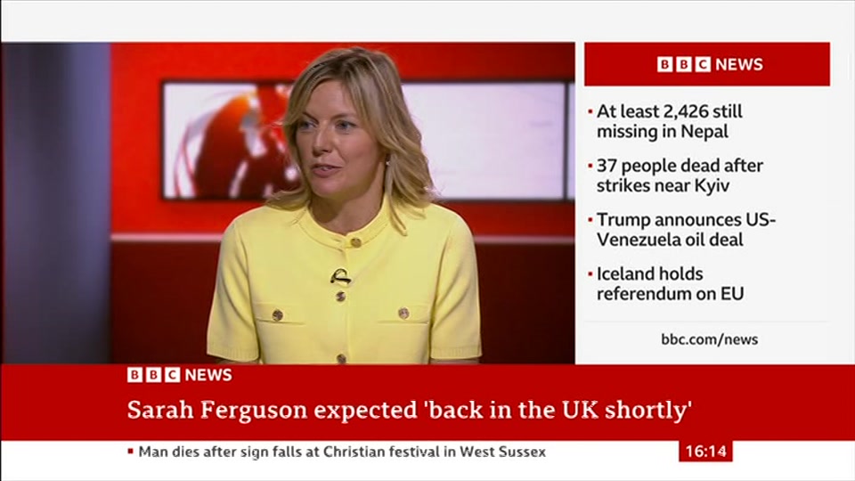 Still from BBC News at 14:00