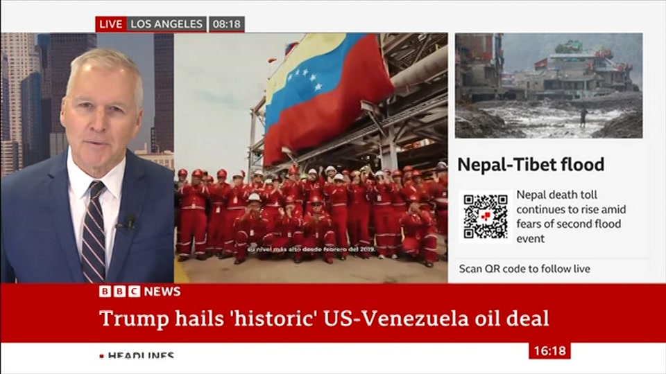 Broadcast still at 18m. BBC News, 29 August 2026.