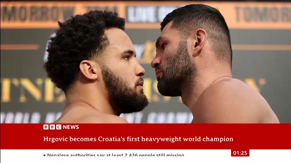 Still from BBC News at 25:00