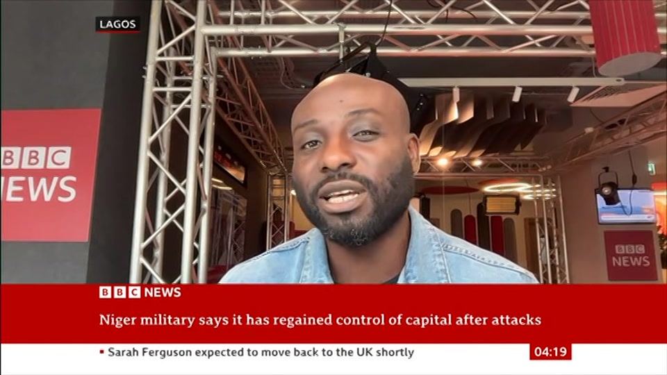 Broadcast still at 19m. BBC News, 30 August 2026.