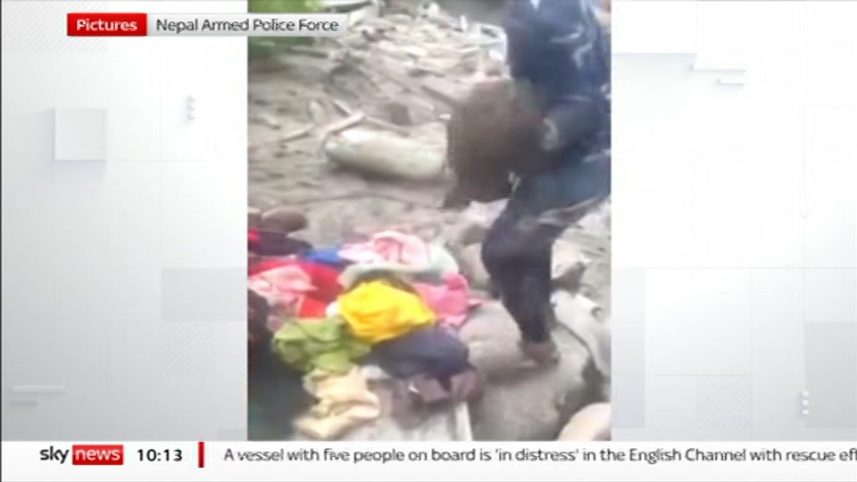 Still from Sky News at 13:00
