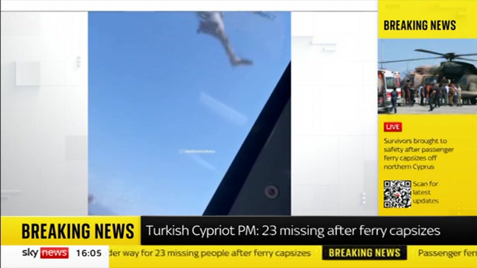 Still from Sky News at 5:00