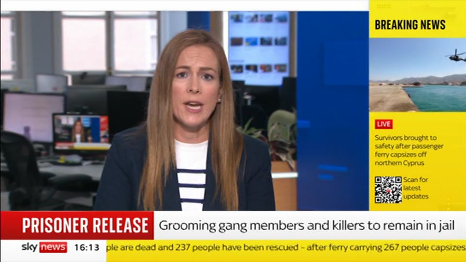Still from Sky News at 13:30