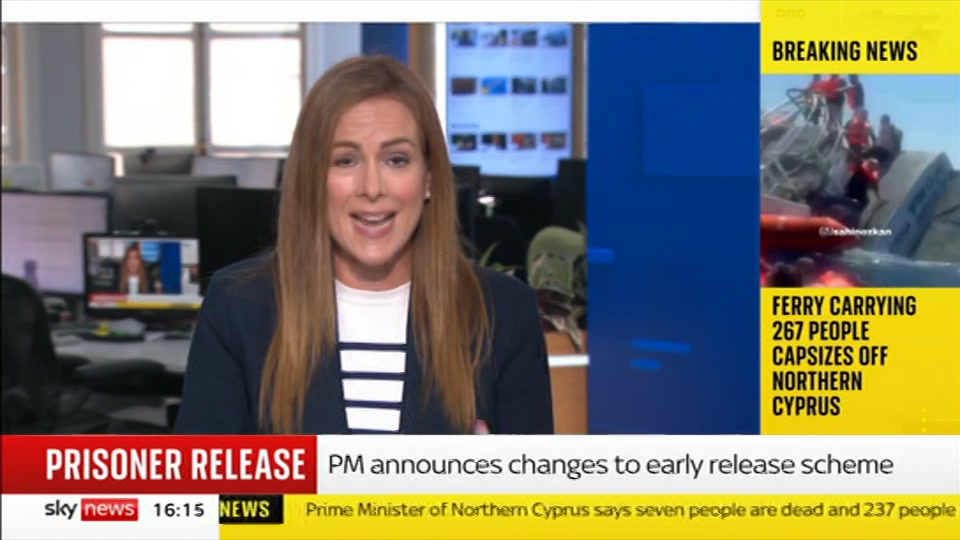 Broadcast still at 15m. Sky News, Sky News Today, 30 August 2026.