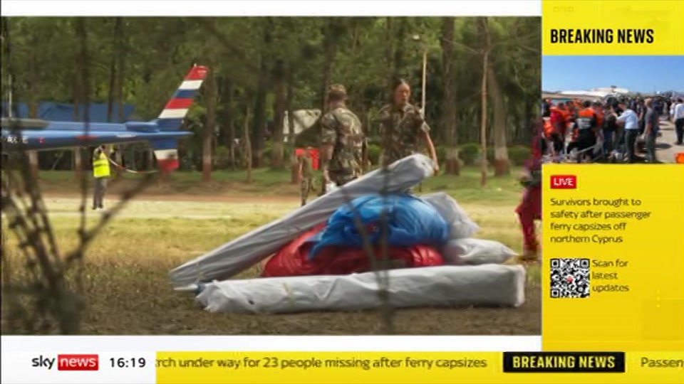 Broadcast still at 19m 30s. Sky News, Sky News Today, 30 August 2026.
