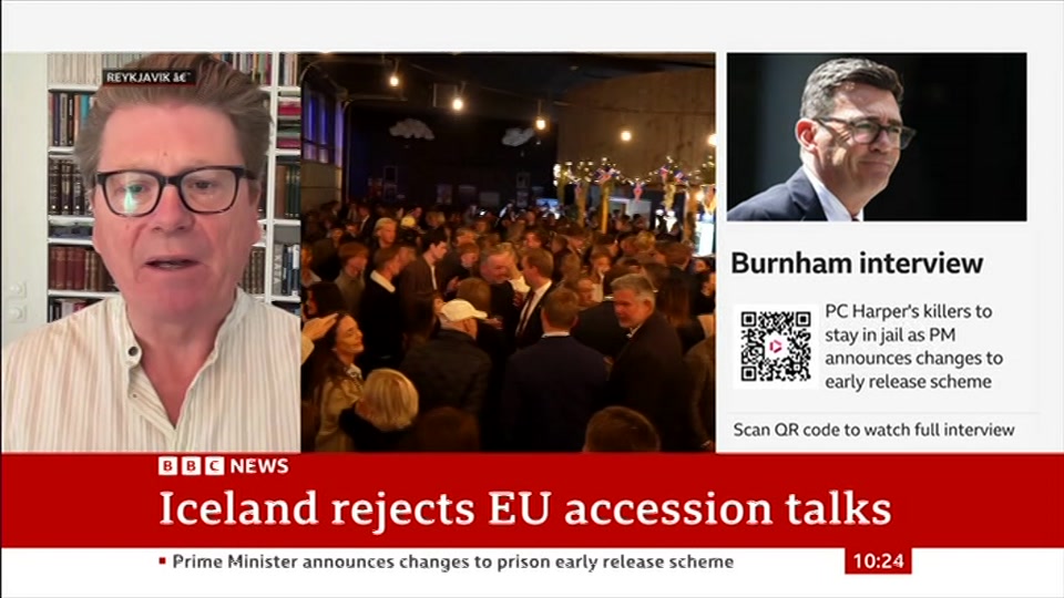 Broadcast still at 24m. BBC News, 30 August 2026.