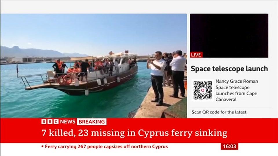 Still from BBC News at 3:00