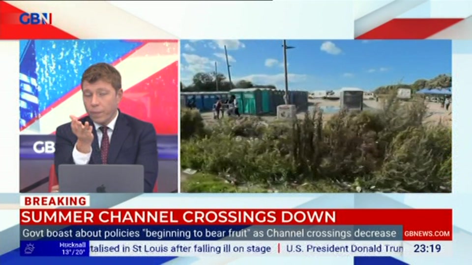 Broadcast still at 19m. GB News, New: Patrick Christys Tonight Late..., 31 August 2026.