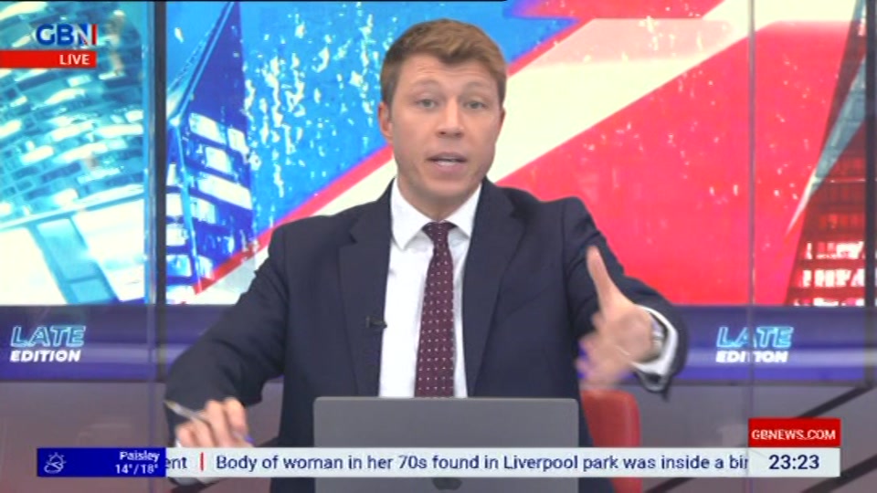 Still from GB News at 23:30