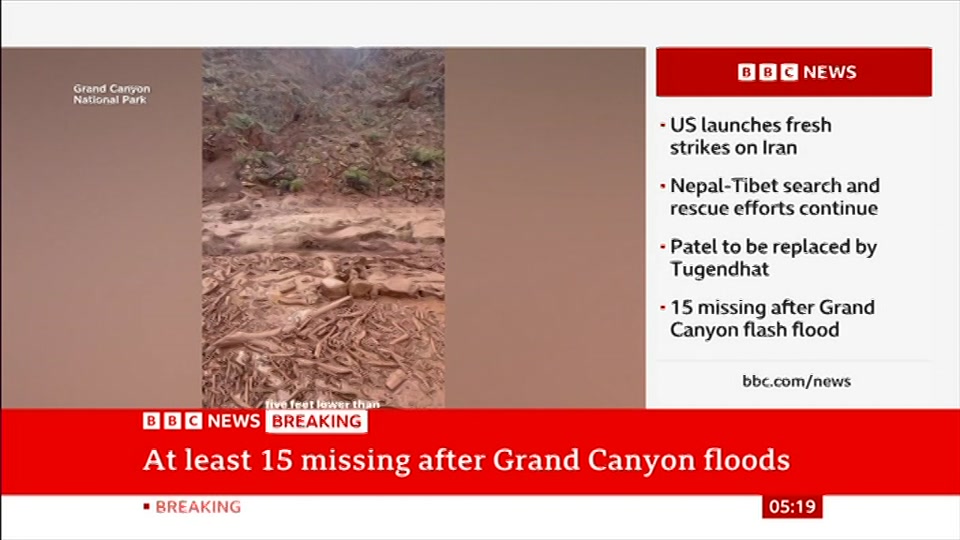 Broadcast still at 19m 30s. BBC News, 31 August 2026.