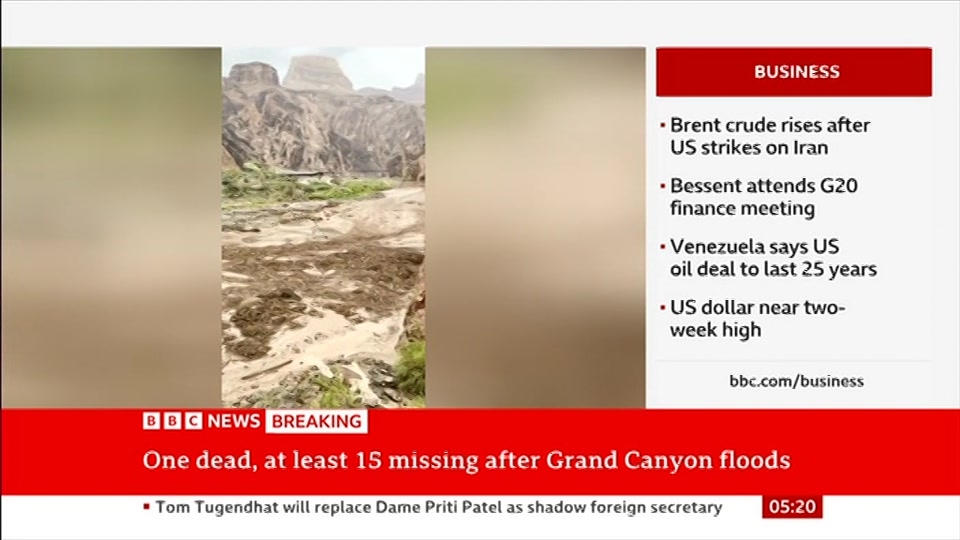 Still from BBC News at 20:00