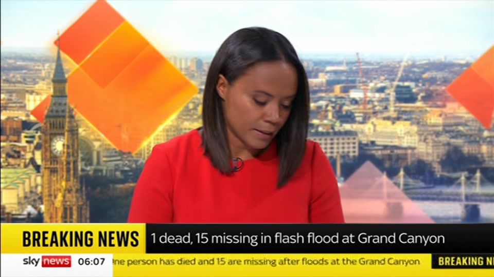 Broadcast still at 7m 30s. Sky News, Mornings, 31 August 2026.