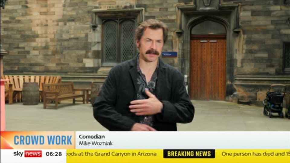 Broadcast still at 28m. Sky News, Mornings, 31 August 2026.