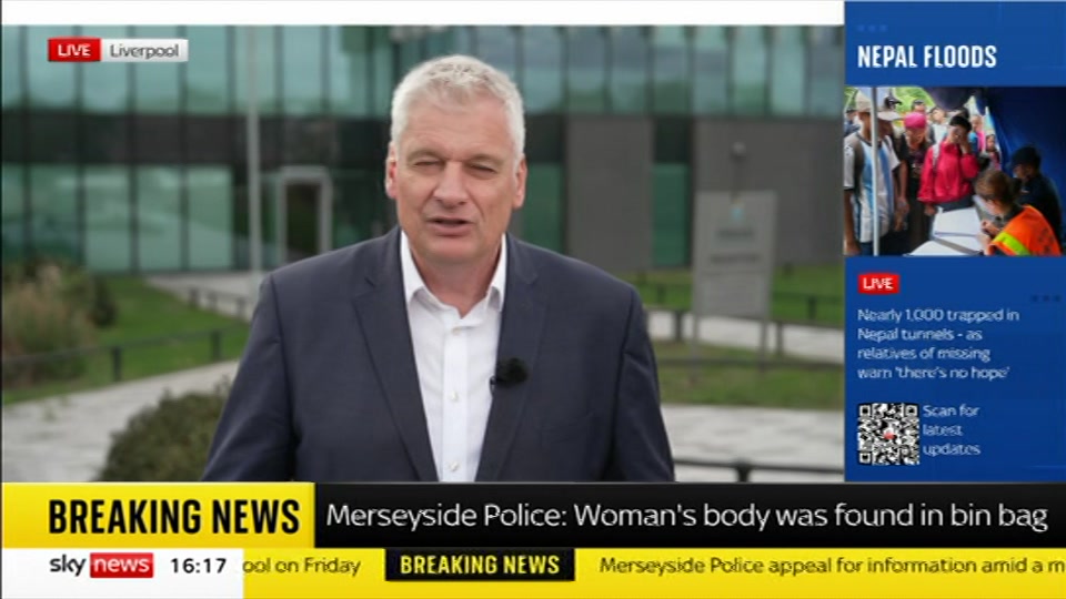 Broadcast still at 17m 30s. Sky News, Sky News Today with Jayne Secker, 31 August 2026.