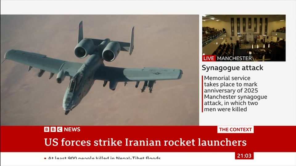 Still from BBC News at 3:00
