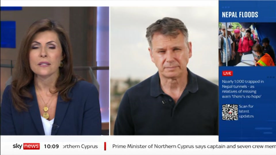 Still from Sky News at 9:30
