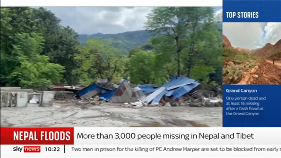 Broadcast still at 22m. Sky News, Sky News Today with Gareth Barlow, 31 August 2026.