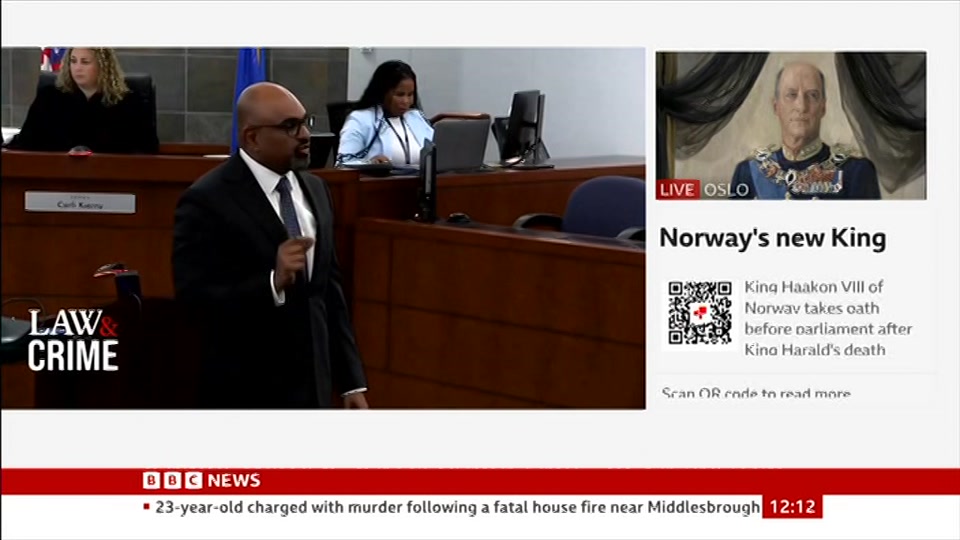 Still from BBC News at 12:00