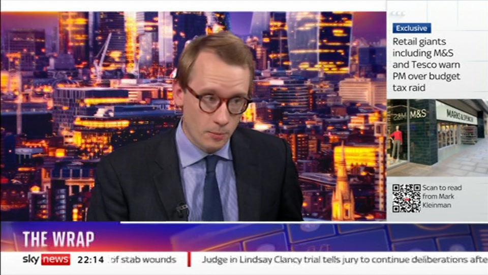 Still from Sky News at 14:30