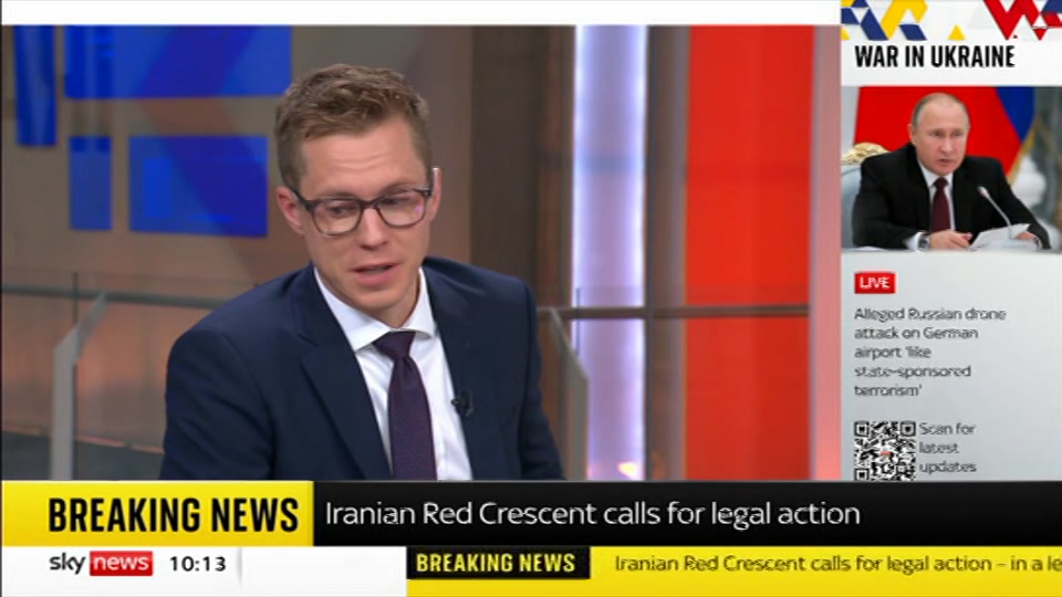 Broadcast still at 13m 30s. Sky News, Sky News Today with Gareth Barlow, 2 September 2026.