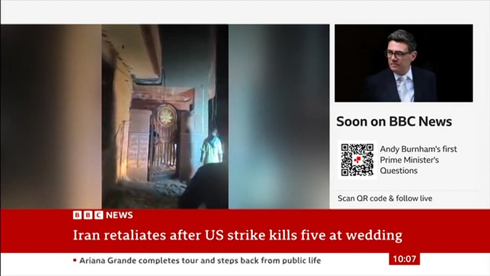 Still from BBC News at 7:30