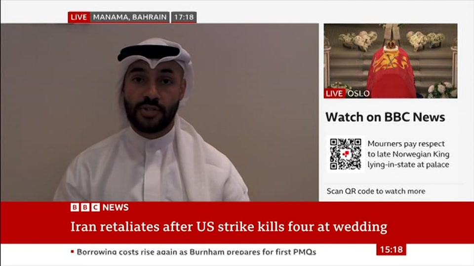 Broadcast still at 18m. BBC News, Verified Live, 2 September 2026.