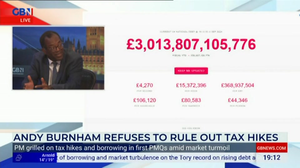 Broadcast still at 12m. GB News, New: GBN Tonight, 2 September 2026.