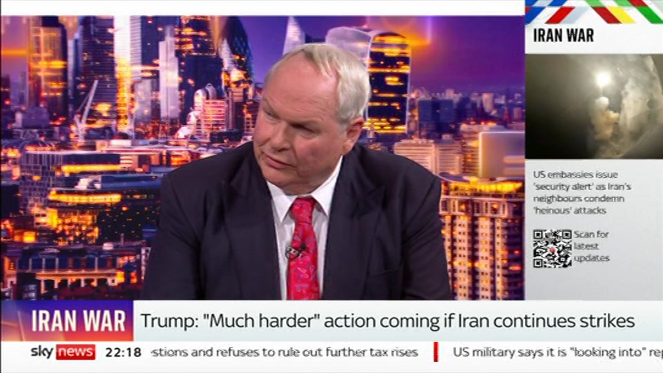 Still from Sky News at 18:30