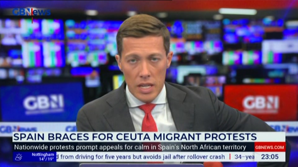 Still from GB News at 5:00