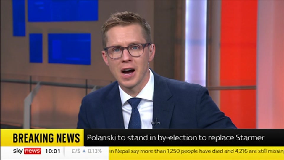 Still from Sky News at 1:00
