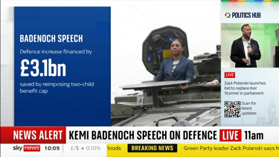 Still from Sky News at 9:30