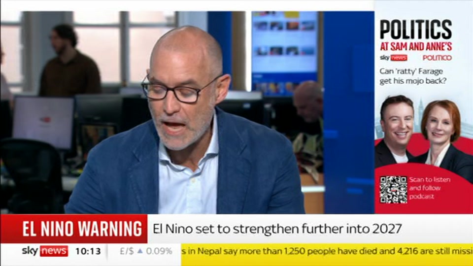 Still from Sky News at 13:30