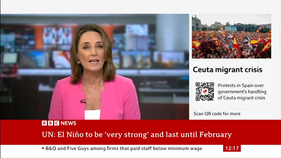 Still from BBC News at 17:30