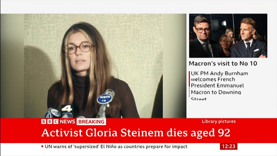 Broadcast still at 23m. BBC News, BBC News Now, 3 September 2026.