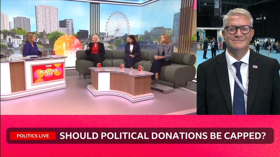Broadcast still at 31m. BBC Two, Politics Live, 3 September 2026.