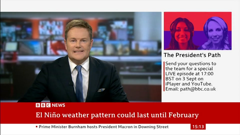 Still from BBC News at 13:30