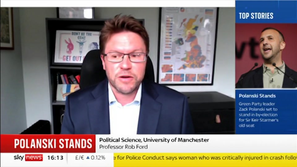 Broadcast still at 13m 30s. Sky News, Sky News Today with Jayne Secker, 3 September 2026.