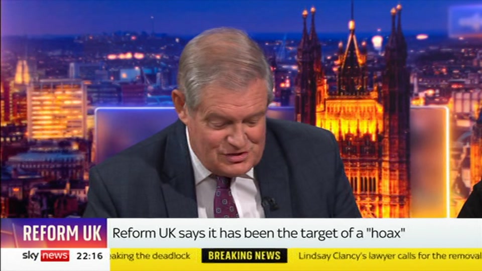 Still from Sky News at 16:30