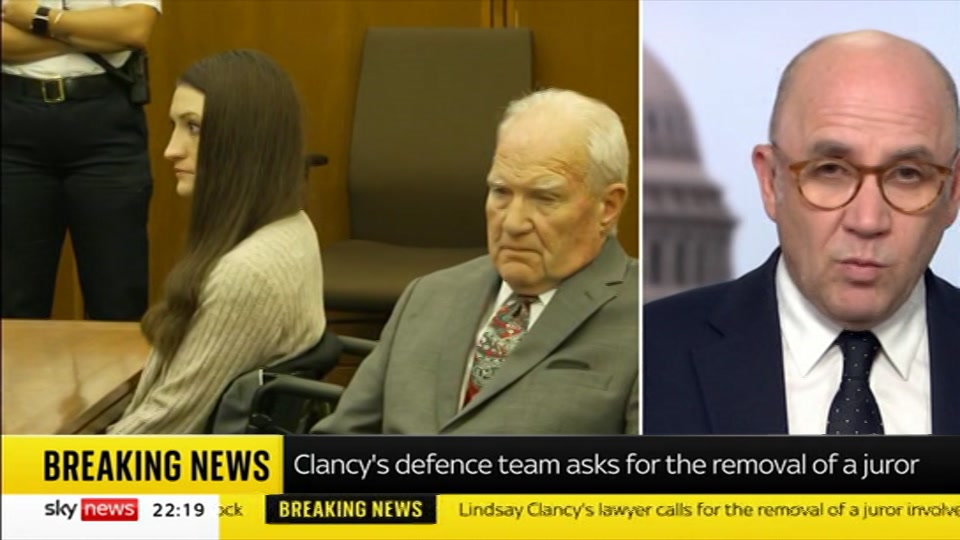 Still from Sky News at 19:30