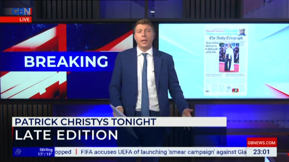 Still from GB News at 1:00
