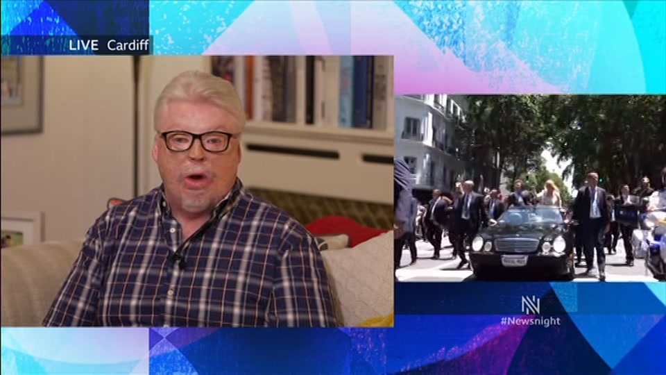 Broadcast still at 19m 30s. BBC Two, Newsnight, followed by Weather, 3 September 2026.