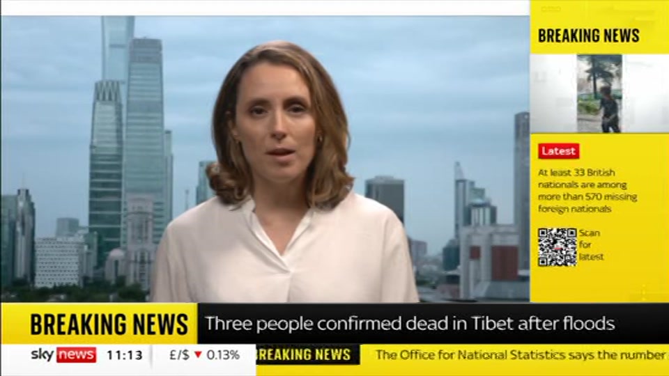 Broadcast still at 13m. Sky News, Sky News Today with Gareth Barlow, 27 August 2026.