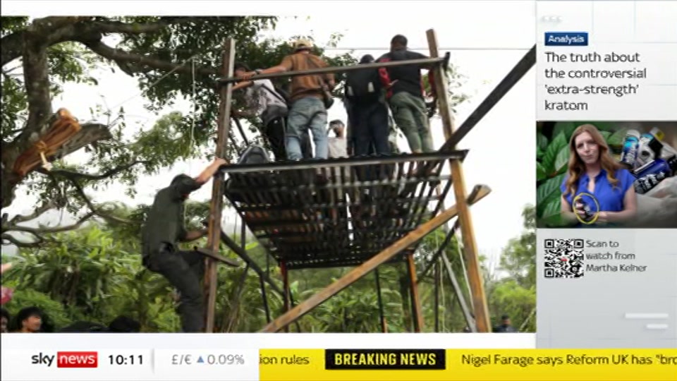 Still from Sky News at 11:00