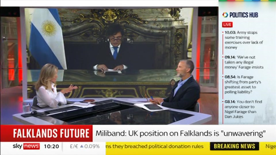 Still from Sky News at 20:30