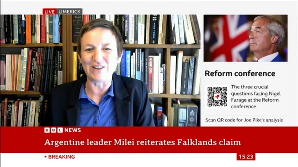 Broadcast still at 23m. BBC News, Verified Live, 4 September 2026.